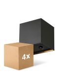 Mehrfachpackung 4x D'Lite LED Wandleuchte Elingen Aluminium Schwarz 2.9W 170lm - 830  | Batteriebetrieben - Lichtsensor